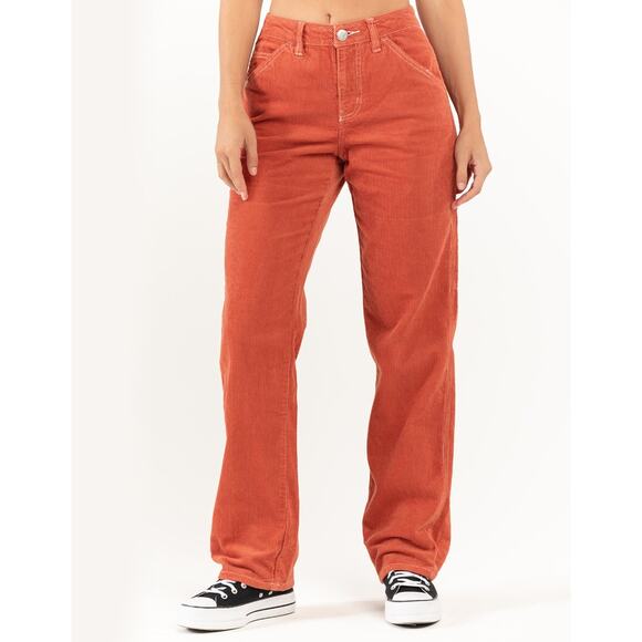 Fivestar General Womens Pants Sz 0 24 Rust Corduroy Carpenter Festival - Picture 1 of 10